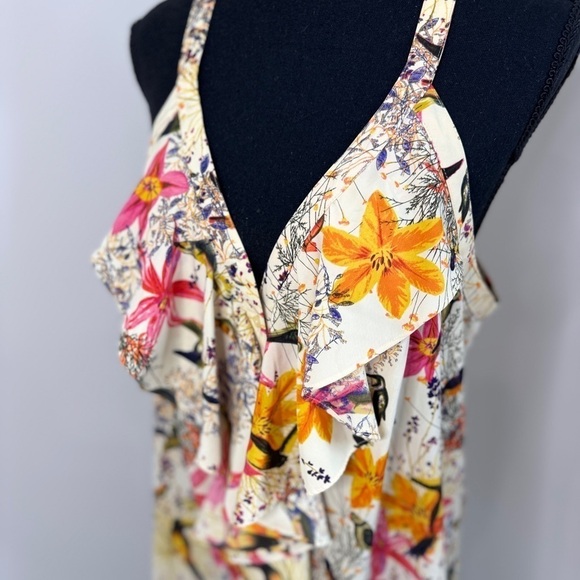 Banana Republic Bird Floral Print Button Up Blouse (Sz 14) - Picture 3 of 9